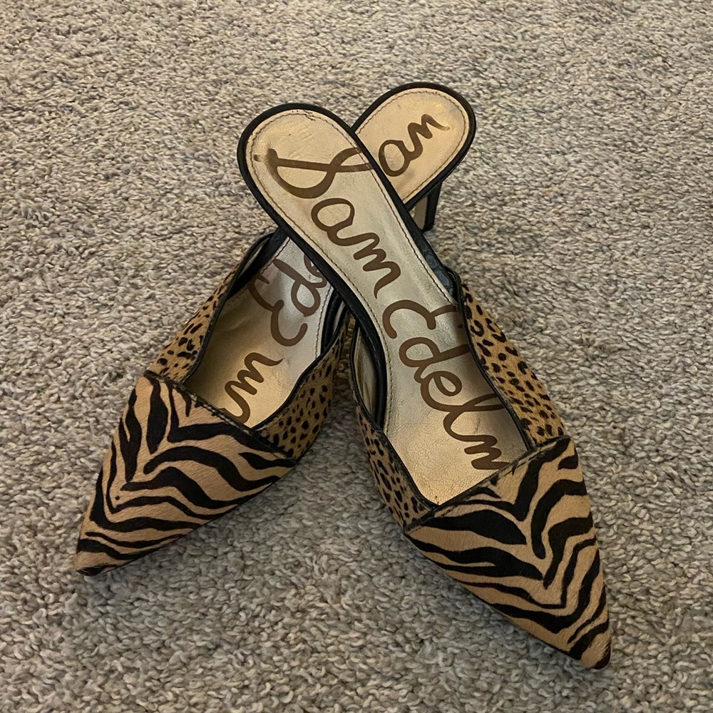 COPY - Sam Edelman Odelia Tiger Mule/Slide Pumps